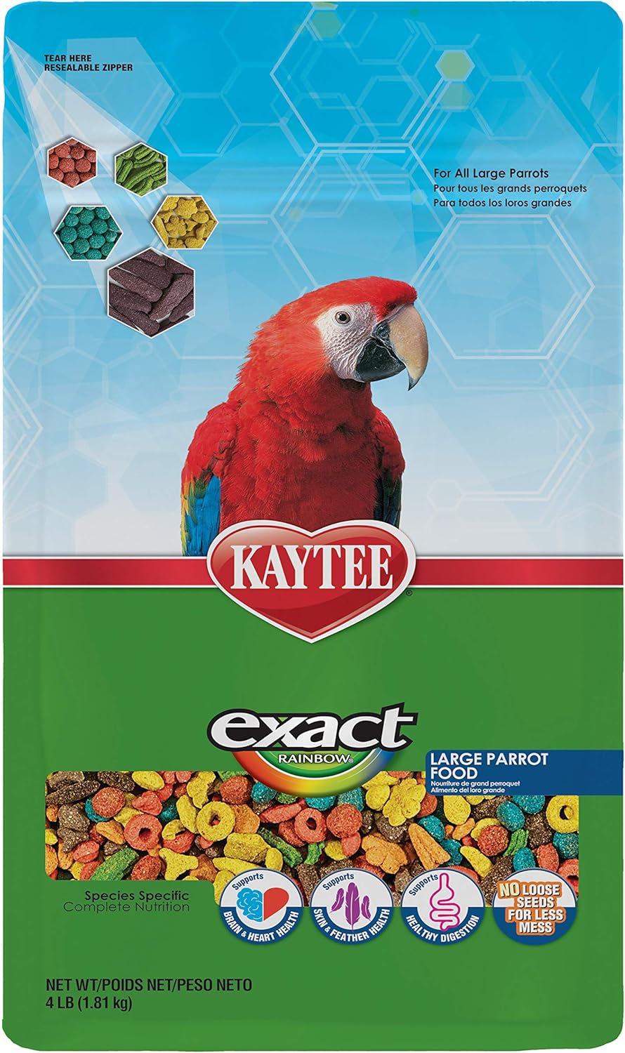 Kaytee Exact Rainbow Large Parrot,4 lb : Pet Food : Pet Supplies