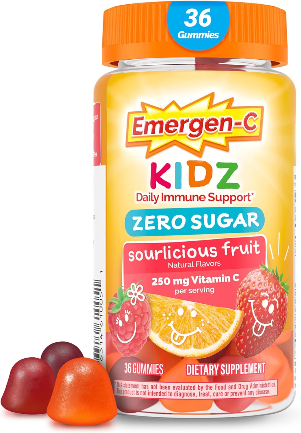 Emergen-C Zero Sugar Immune Support Kidz Gummies 36 Count