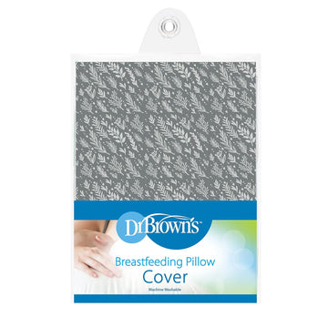 Dr. Brown'S Removable Cover For Breastfeeding Pillow For Nursing Mothers, Machine Washable, Cotton Blend, Gray