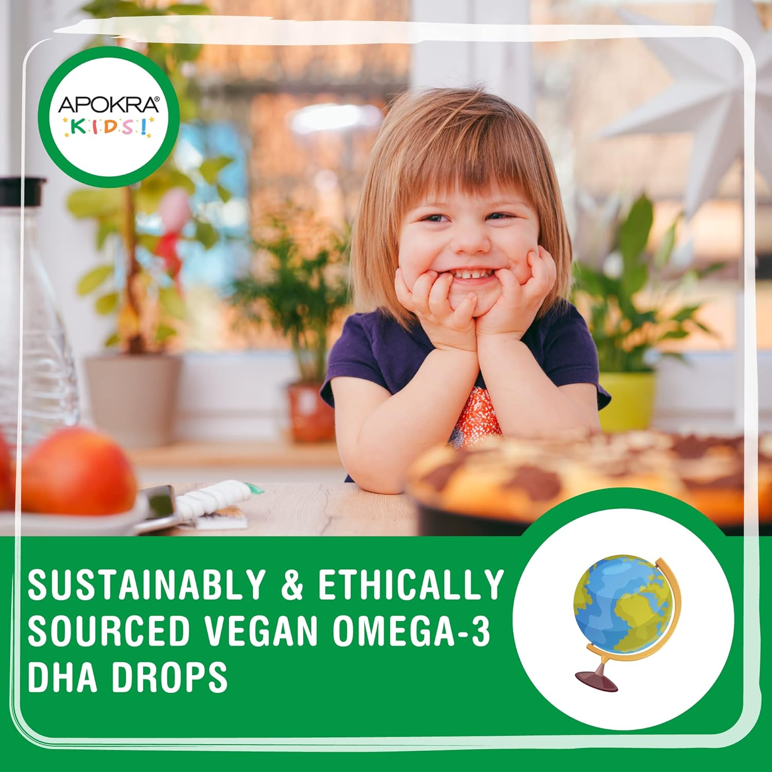 Omega 3 Vegan DHA Drops for Kids - Bundle - 50mL - No Fishy Taste - Preservative Free and Sugar Free. Sustainable Algal Alternative to Fish Oil | APOKRA Kids (3) : Amazon.co.uk: Health & Personal Care