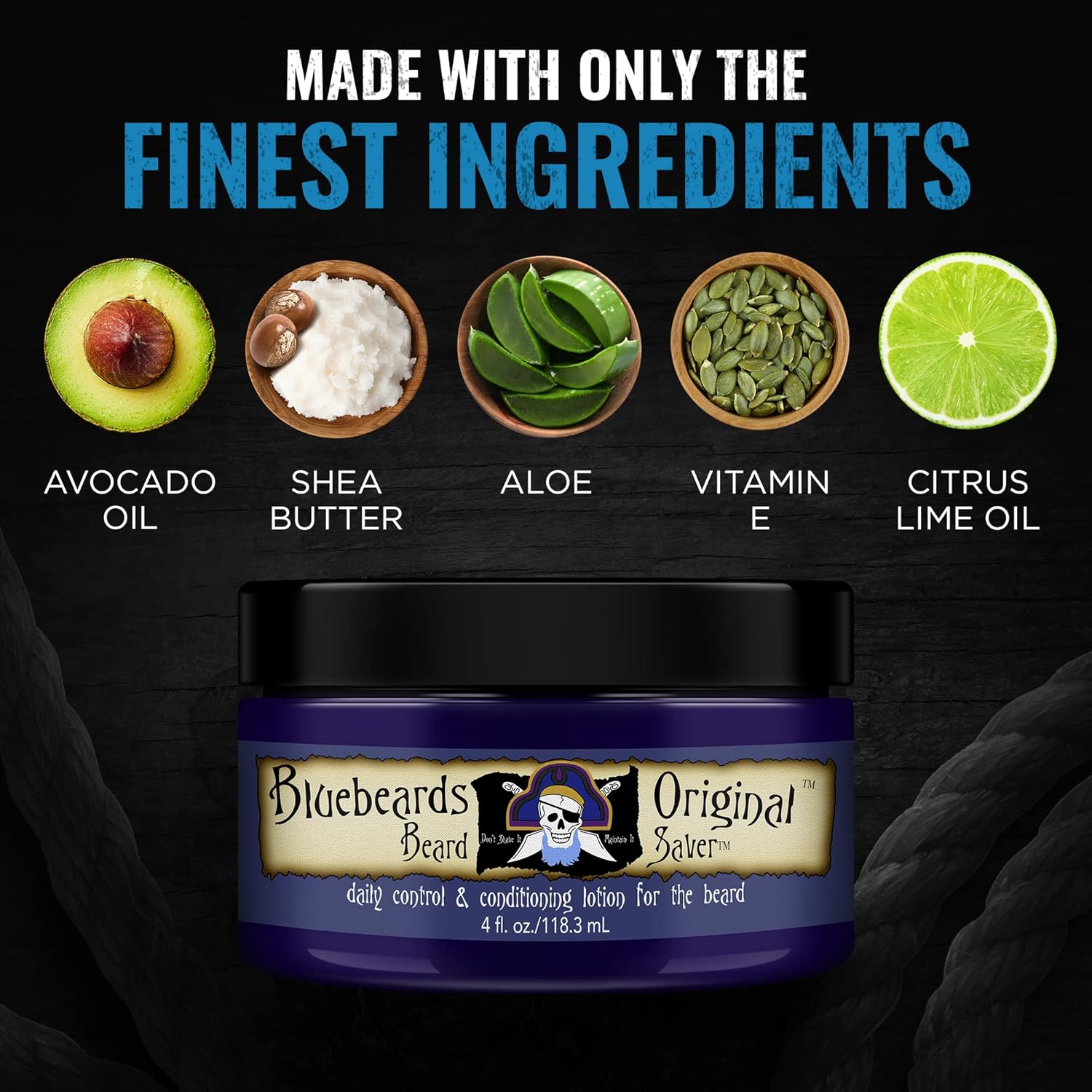 Bluebeards Original Leave In Beard Conditioner For Men - 4 Oz Beard Saver Infused With Aloe & Lime - Beard Softener That Deeply Conditions And Moisturizes Your Moustache And Skin - Made In Usa : Facial Treatment Products : Beauty & Personal Care