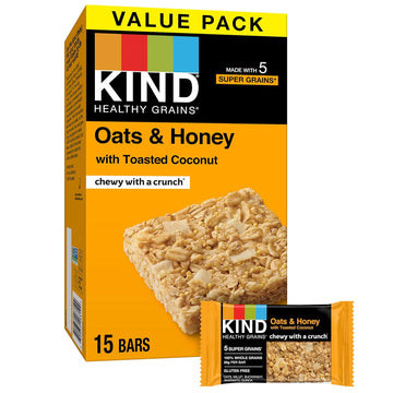 Kind Healthy Grains Bars, Oats & Honey, Gluten Free, 15 Count