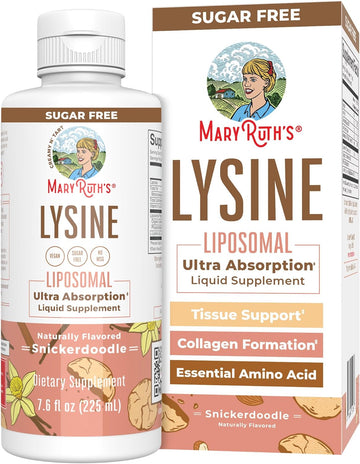 Vegan Lysine Supplement by MaryRuth's | Ultra Absorption | Lysine 500mg | Collagen Formation Support | Immune Support Supplement | Health & Wellness | Non GMO | Gluten Free | 30 Servings