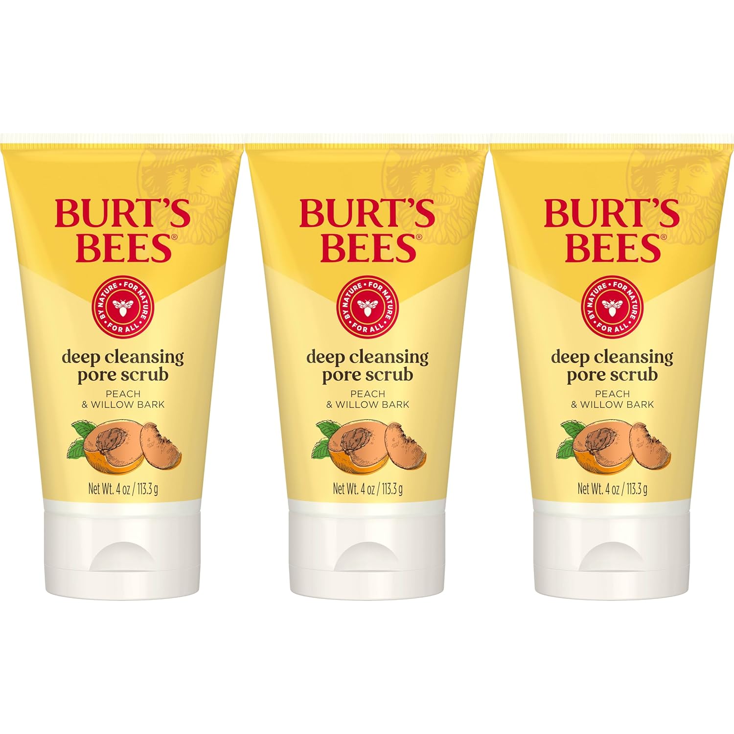 Burt'S Bees Deep Cleansing Pore Scrub With Peach And Willow Bark, 4 Ounces