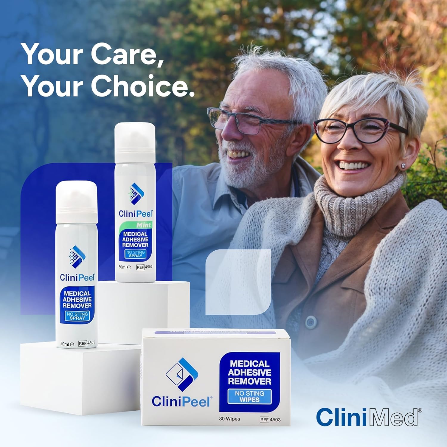 Clinipeel Medical Adhesive Remover Spray - Gentle Silicone Formula For Sensitive Skin - Quick-Drying With Fresh Mint Fragrance, No Sticky Residue - Ideal For Dressings & Healthcare Appliances