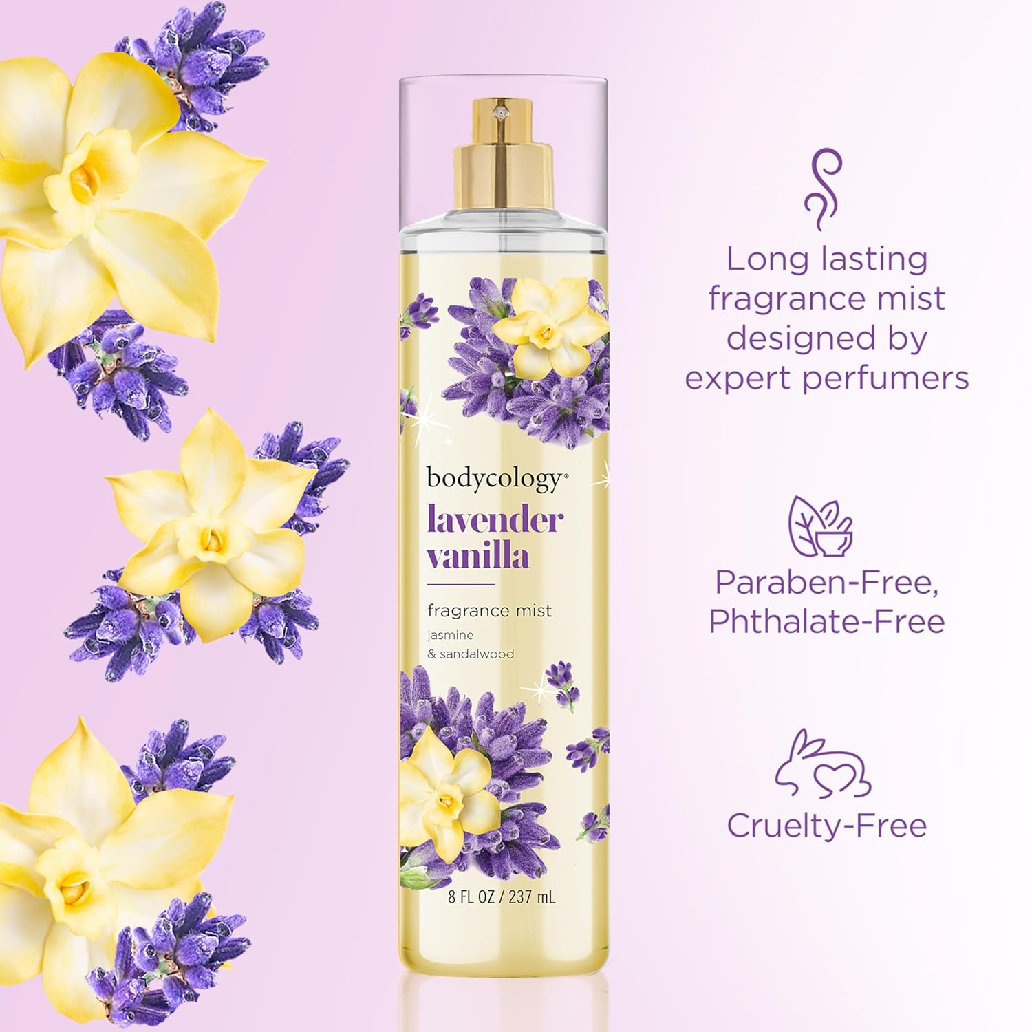 Bodycology Long-Lasting Fragrance Body Mist, Champagne Dreams, 8 Fl Oz : Beauty & Personal Care