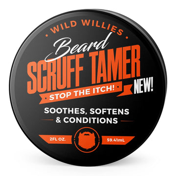 Wild Willies Beard Cream - Scruff Tamer For Short Beards & Stubble, Soothes & Nourishes With Green Tea Extract & Aloe Vera Gel