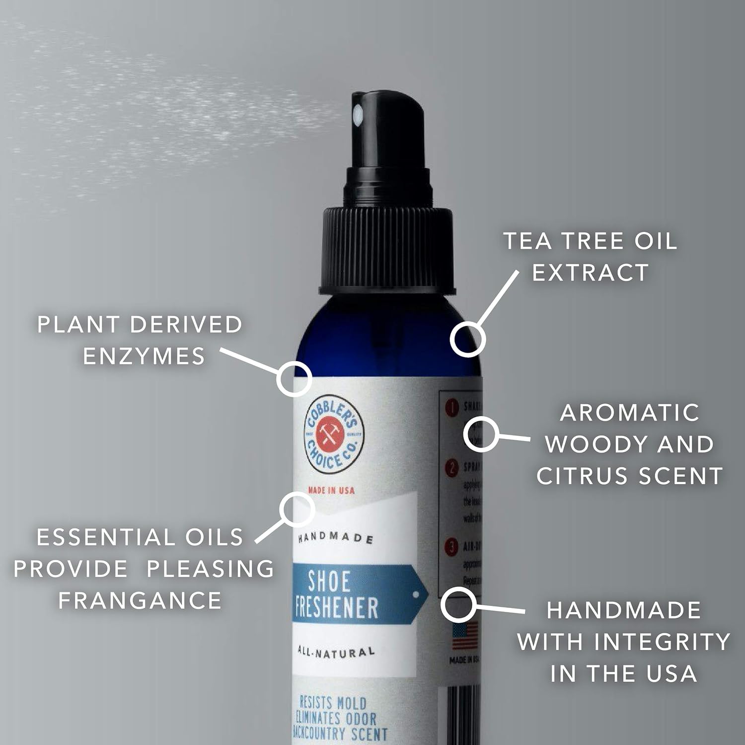 All-Natural Shoe Deodorizer Spray - Shoe Freshener - Safely Eliminates and Destroys Bad Odors : Everything Else