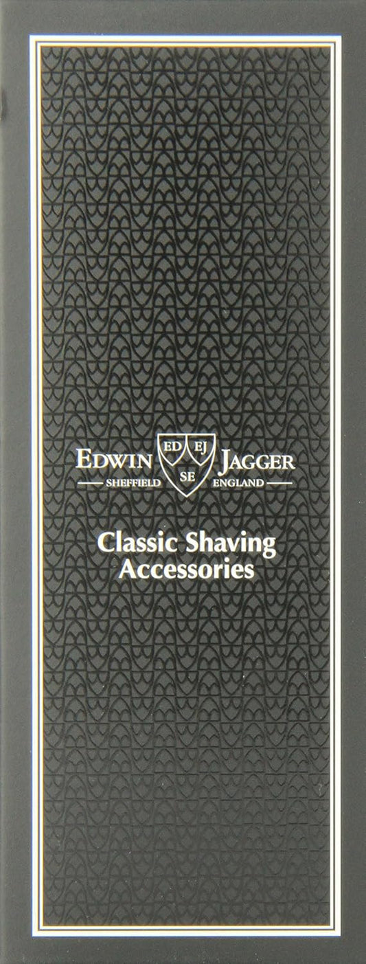 Edwin Jagger 81Sb356 Simulated Ebony Pure Badger Hair Shaving Brush With Nickel Plated Collar And End Cap