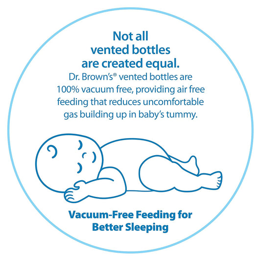 Dr Browns Natural Flow Feeding Bottle 6Pk Clear With Pink Print - 250Ml(8Oz) (Standard)