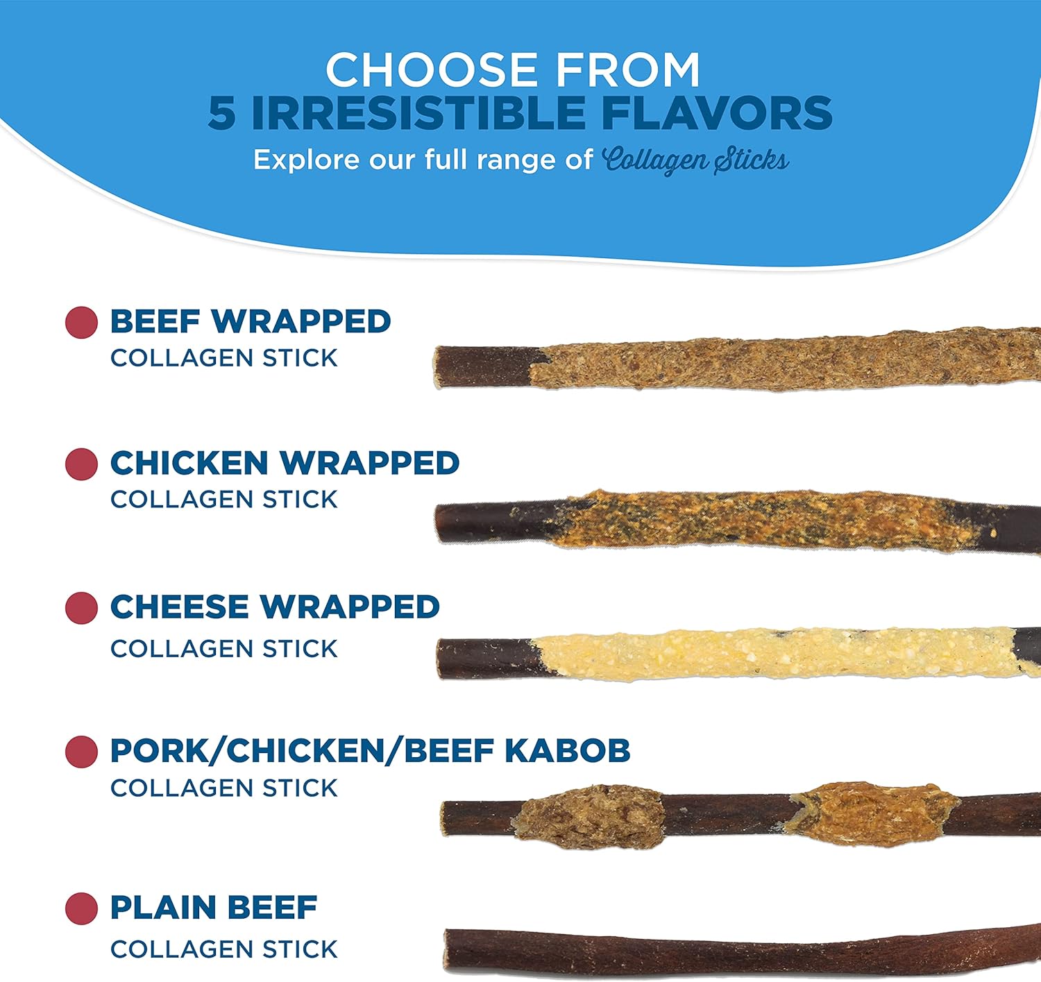 Best Bully Sticks All Natural Dog Chews - 6 Inch Beef Wrapped Beef Collagen Sticks - USA Baked & Packed - Highly Digestible, Limited Ingredient, Rawhide Alternative Dog Chew - 10 Pack : Pet Supplies