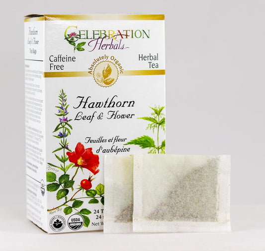 Celebration Herbals Hawthorn Leaf & Flower Organic 24 Bag, 0.02 Pound
