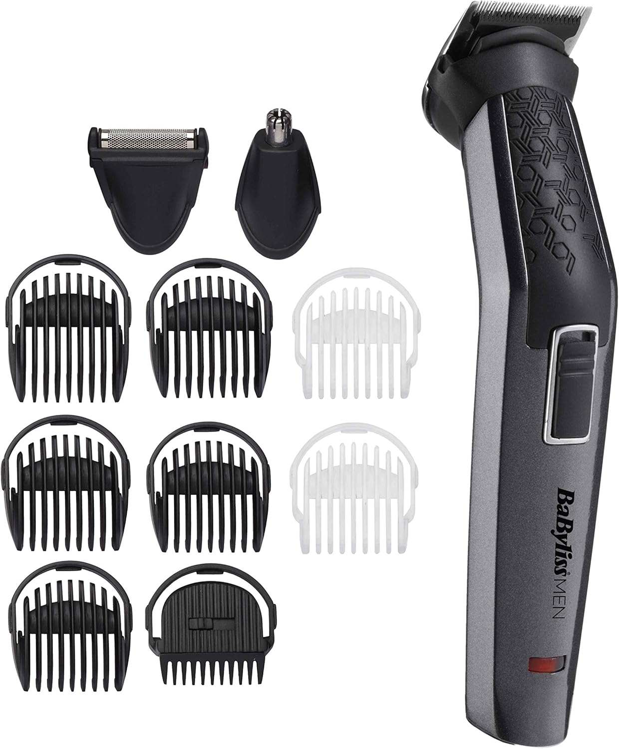 BaByliss MEN 11 in 1 Carbon Titanium Face and Body Multi Grooming Kit with Nose Trimmer and Foil Shaver Attachments : Amazon.co.uk: Health & Personal Care