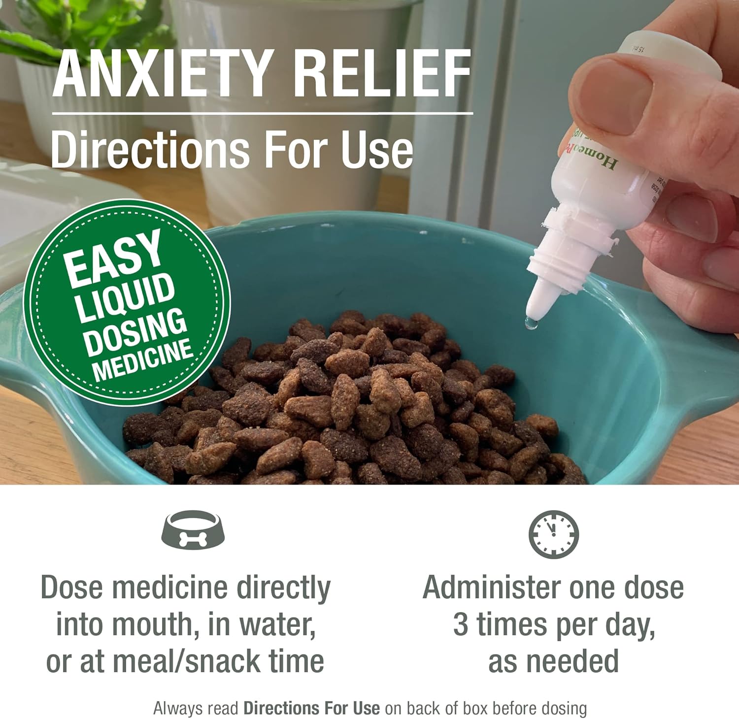 Homeopet Anxiety Relief Medicine For Pets, Natural Anxiety Relief For Dogs And Cats, Cat And Dog Calming Medicine, 15 Milliliters : Pet Relaxants : Pet Supplies