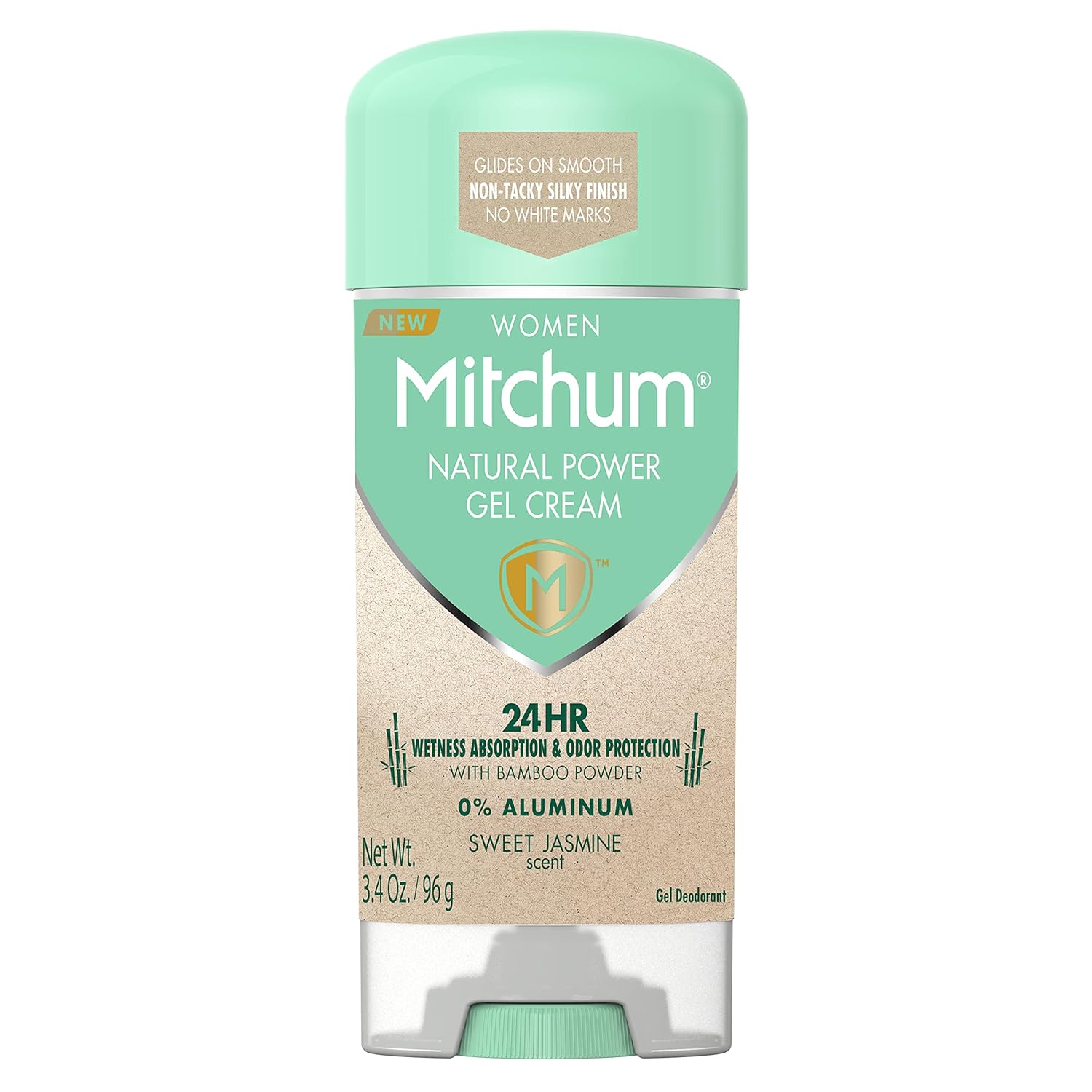 Mitchum Natural Power Gel Cream For Women, Sweet Jasmine, 3.4 Oz