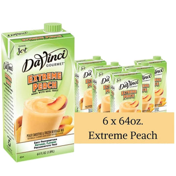 Davinci Gourmet Extreme Peach Smoothie, 64 Fluid Ounce (Pack Of 6)