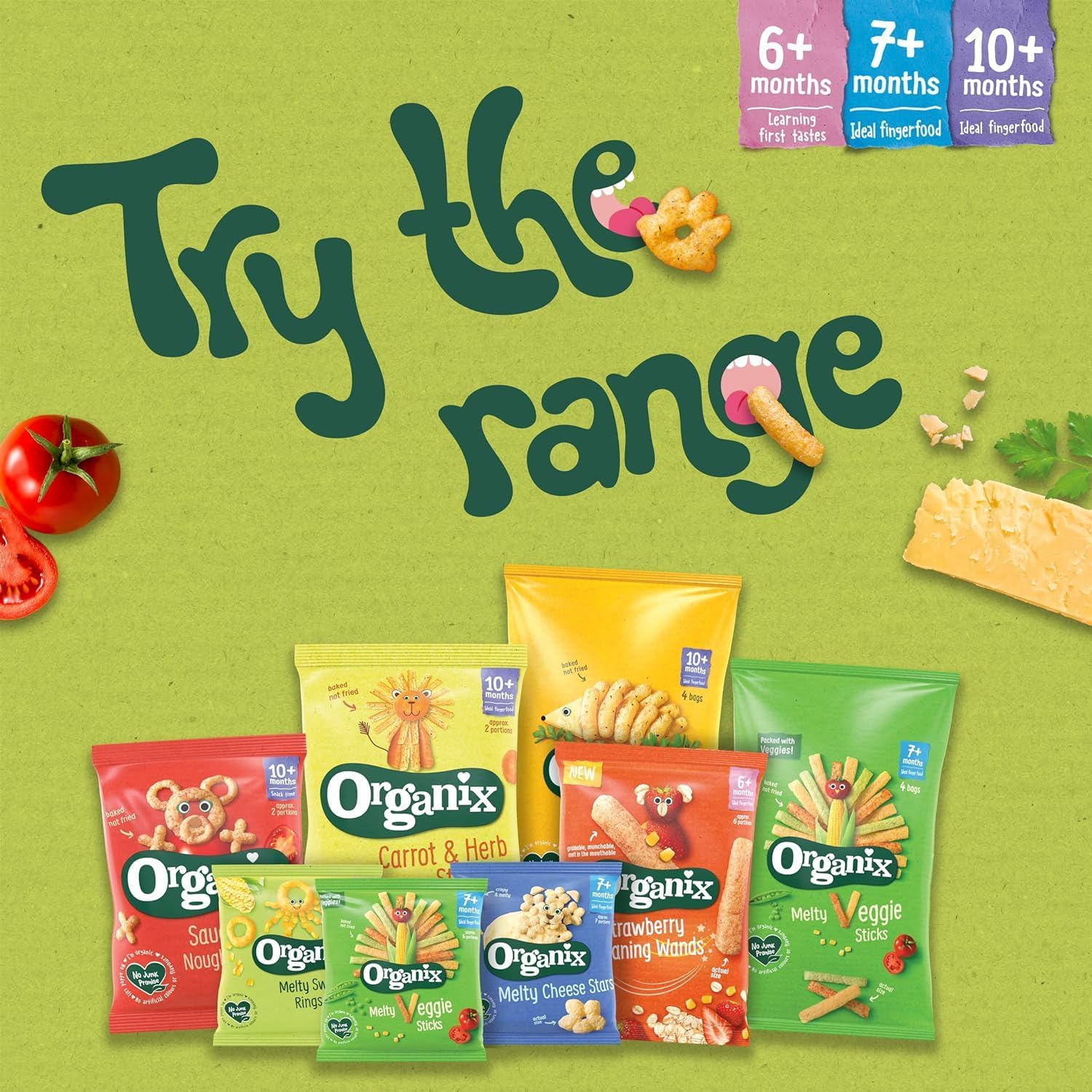 Organix Vanilla Organic Little Ruskits, Organic Baby Snack, 6+ Months, 10 x 60 g Ruskits Per Box (4 Boxes Total) : Amazon.co.uk: Grocery