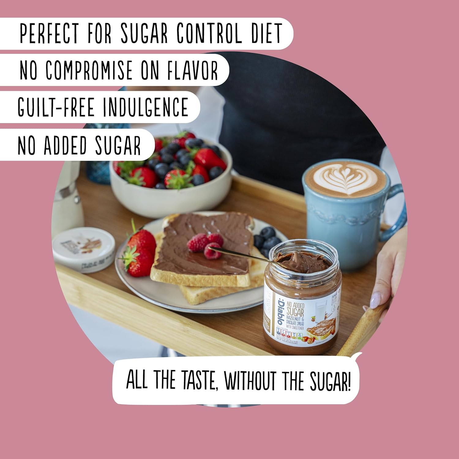 Diablo No Added Sugar Hazelnut Chocolate Spread 350 Grams (2 Pack)