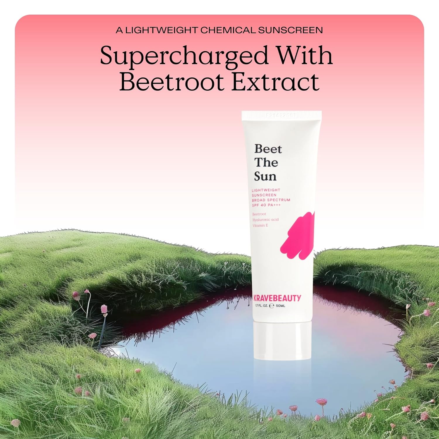 Kravebeauty Beet The Sun Spf 40 Pa+++ Broad Spectrum Sunscreen Duo, Daily Non-Greasy Chemical Spf Duo, No White Cast Or Pilling, For All Skin Types, Vegan & Cruelty Free, 1.7 Fl Oz X2