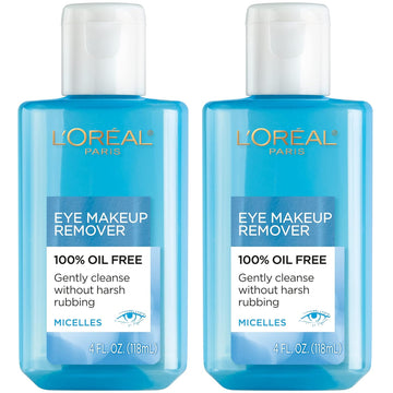 L'Oreal Paris Clean Artiste Oil Free Eye Makeup Remover, 2 Count