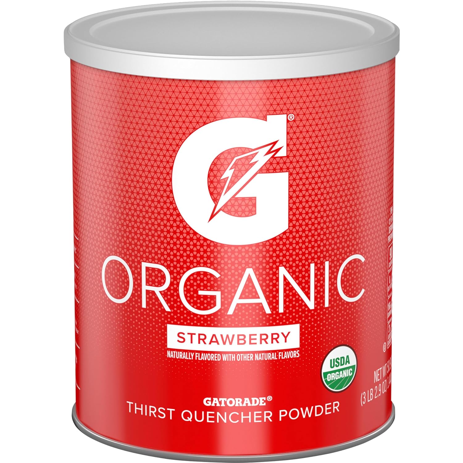 G Essntl Organic Gatorade Thirst Quencher Powder, Strawberry, 50.9 Oz Canister (Pack Of 3)