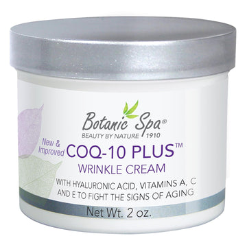 Coq-10 Plus Wrinkle Cream - Hyaluronic Acid, Vitamins A, C & E - Diminishes The Appearance Of Lines And Wrinkles - 2 Oz