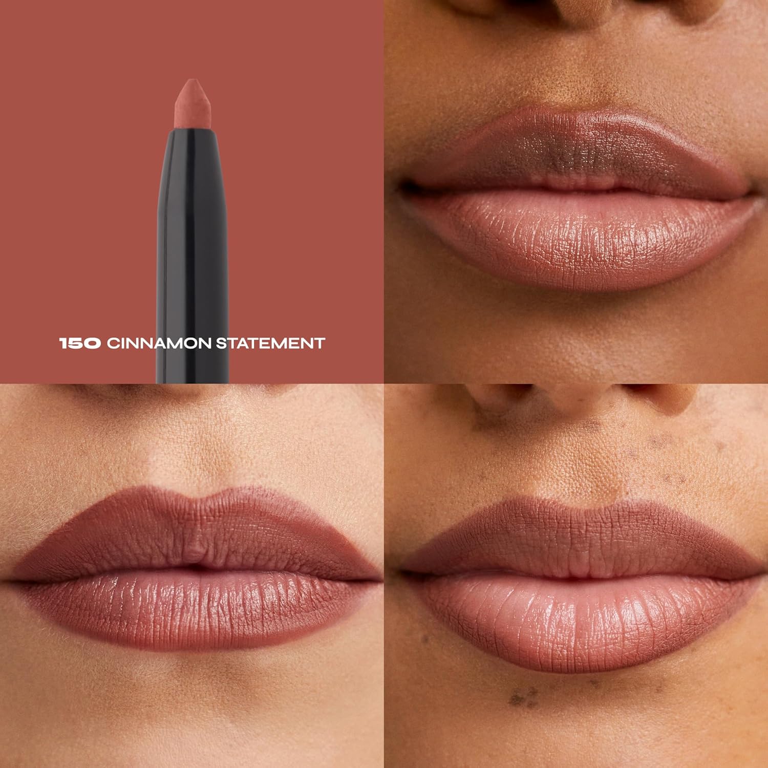 Milani Stay Put Longwear Liquid Lipstick Vibe + Understatement Lipliner Pencil - Highly Pigmented Retractable Soft Lip Liner Pencil + Keep It Full Nourishing Lip Plumper - Nude Shimmer : Beauty & Personal Care
