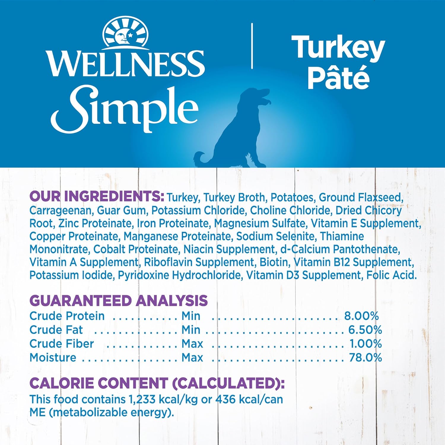 Wellness Simple Natural Wet Canned Limited Ingredient Dog Food, Turkey & Potato, 12.5-Ounce Can (Pack of 12): Dry Pet Food: Pet Supplies: Amazon.com