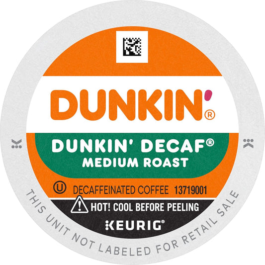 Dunkin' Decaf Medium Roast Coffee, 60 Keurig K-Cup Pods