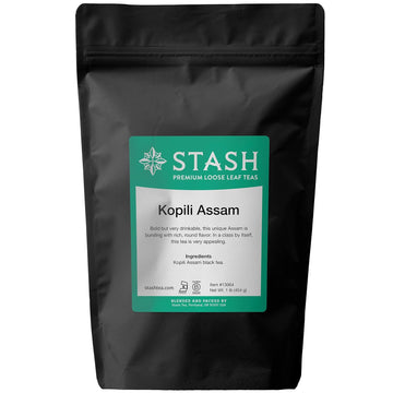 Stash Tea Kopili Estate Special Assam Black Tea - Caffeinated, Non-Gmo Project Verified Premium Tea With No Artificial Ingredients, Loose Leaf, 1 Lb Bag