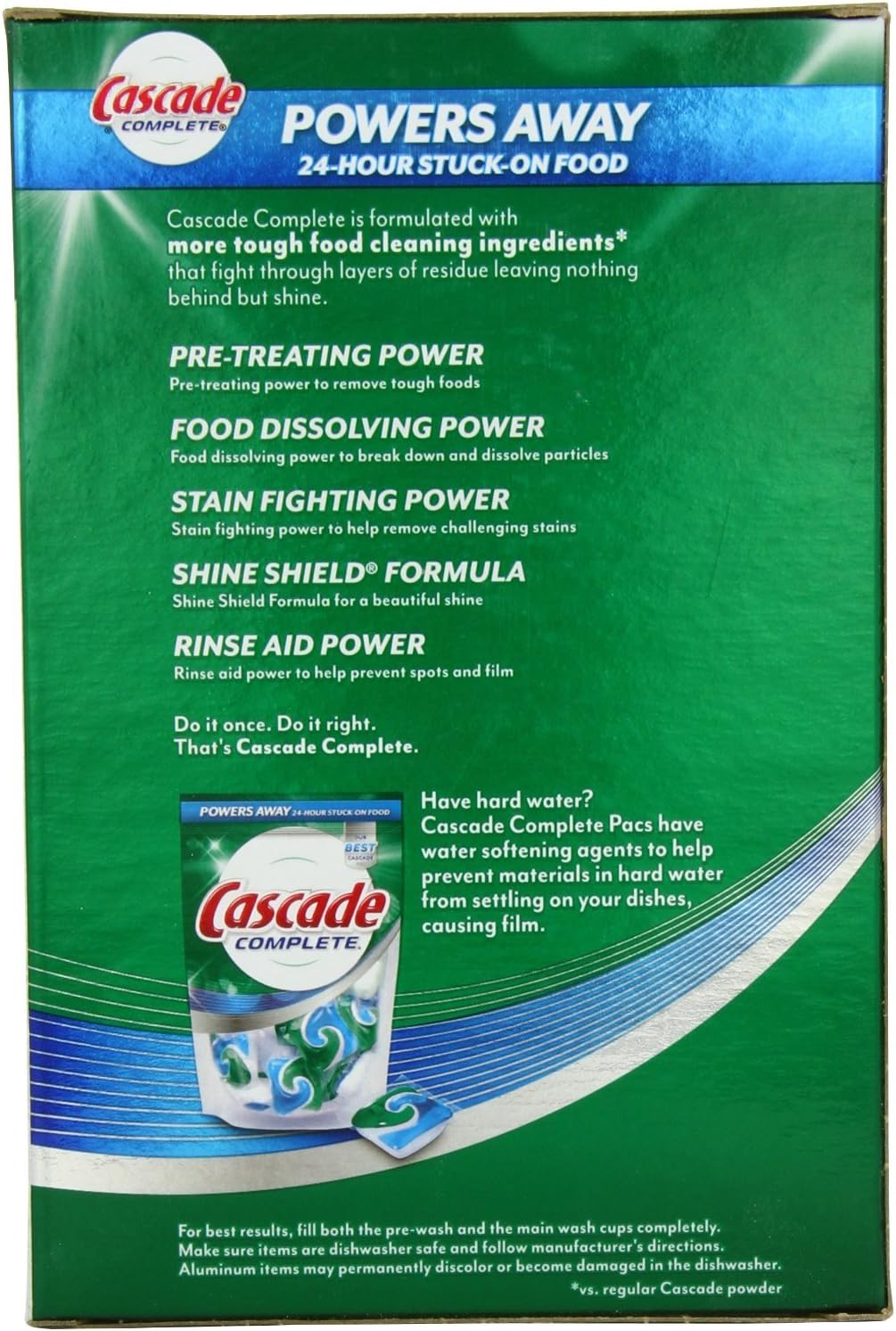 Cascade Complete, Powder Dishwasher Detergent, Fresh Scent 125 Oz : Health & Household