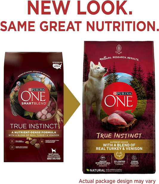 Purina ONE True Instinct With A Blend Of Real Turkey and Venison Dry Dog Food - 15 lb. Bag