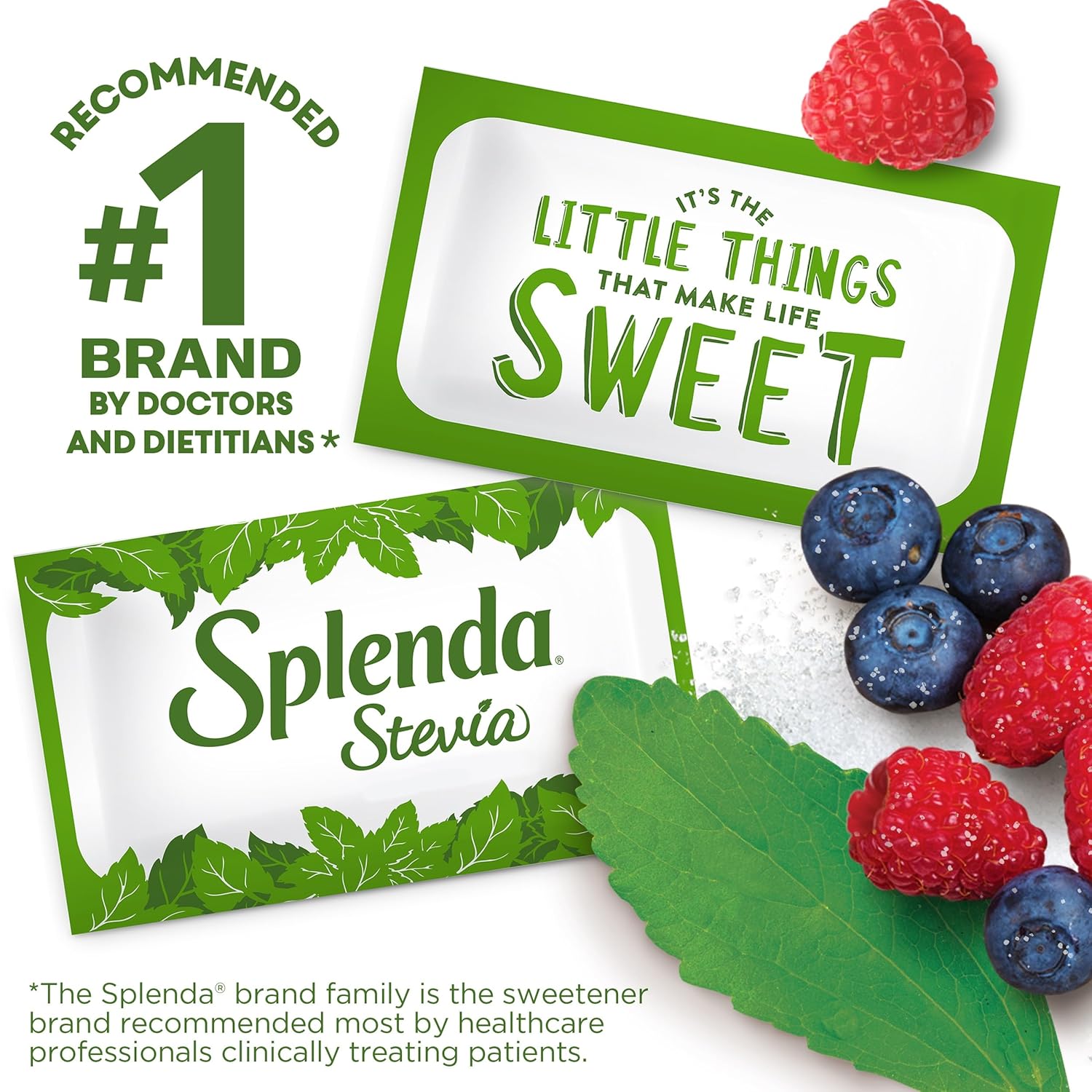 Splenda Stevia Zero Calorie Sweetener, Plant Based Sugar Substitute Granulated Powder, Single Serve Packets With Tray, 250 Count (Pack Of 1)