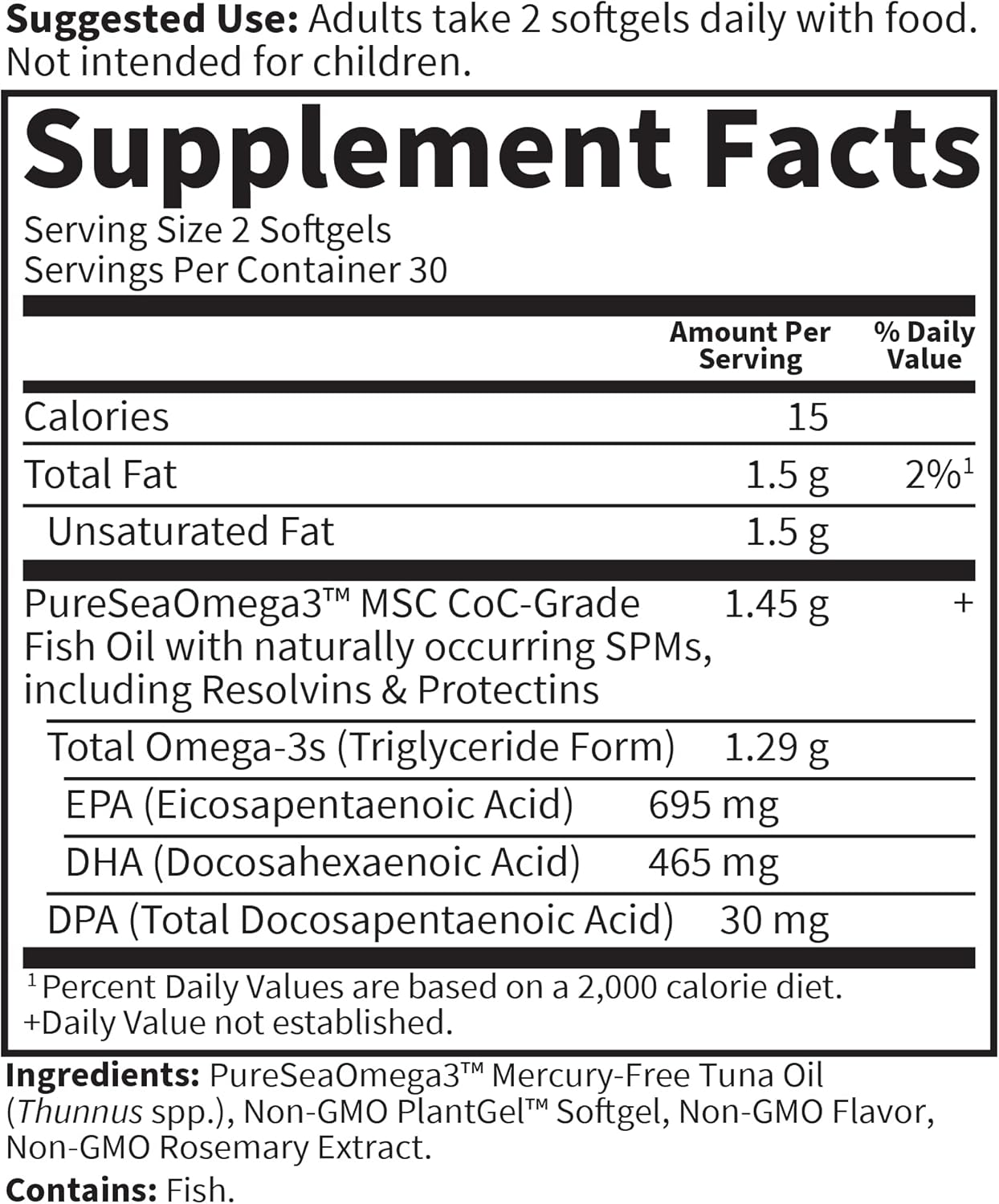 Garden of Life Dr. Formulated Advanced Omega Fish Oil - Lemon, 1,290mg EPA, DHA + DPA in Triglyceride Form, Single Source Omega 3 Supplement for Ultimate Brain & Heart Health, Non-GMO, 60 Softgels : Health & Household