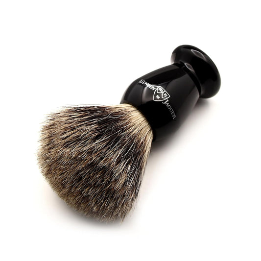 Edwin Jagger 1Ej947Sds Classic Best Badger Hair Exfoliating Shaving Brush With Stand For Shaving Cream Or Shaving Soap For Men And Women (Imitation Ivory)