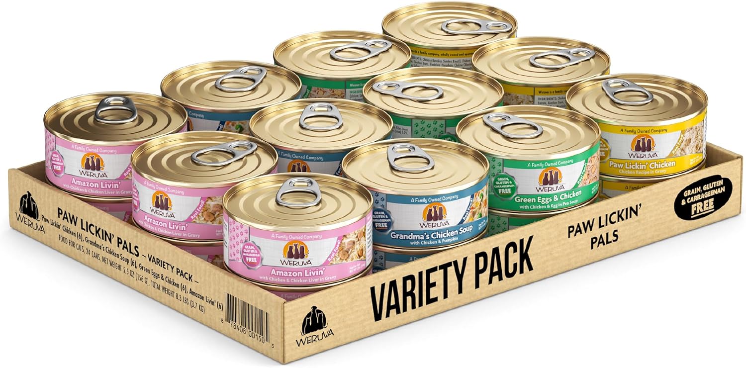 Weruva Classic Cat Food, Variety Pack, Paw Lickin' Pals Wet Cat Food, 5.5Oz Cans (Pack Of 24)