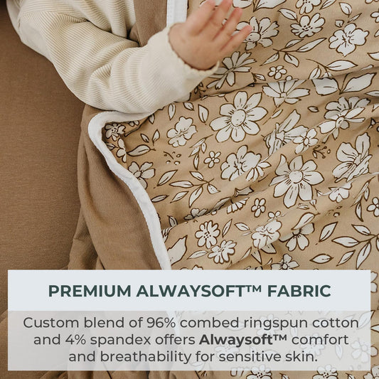 Pobi Baby Premium Baby Blanket, Soft Stretchy Quilt For Babies, Toddlers, Kids (Meadow)