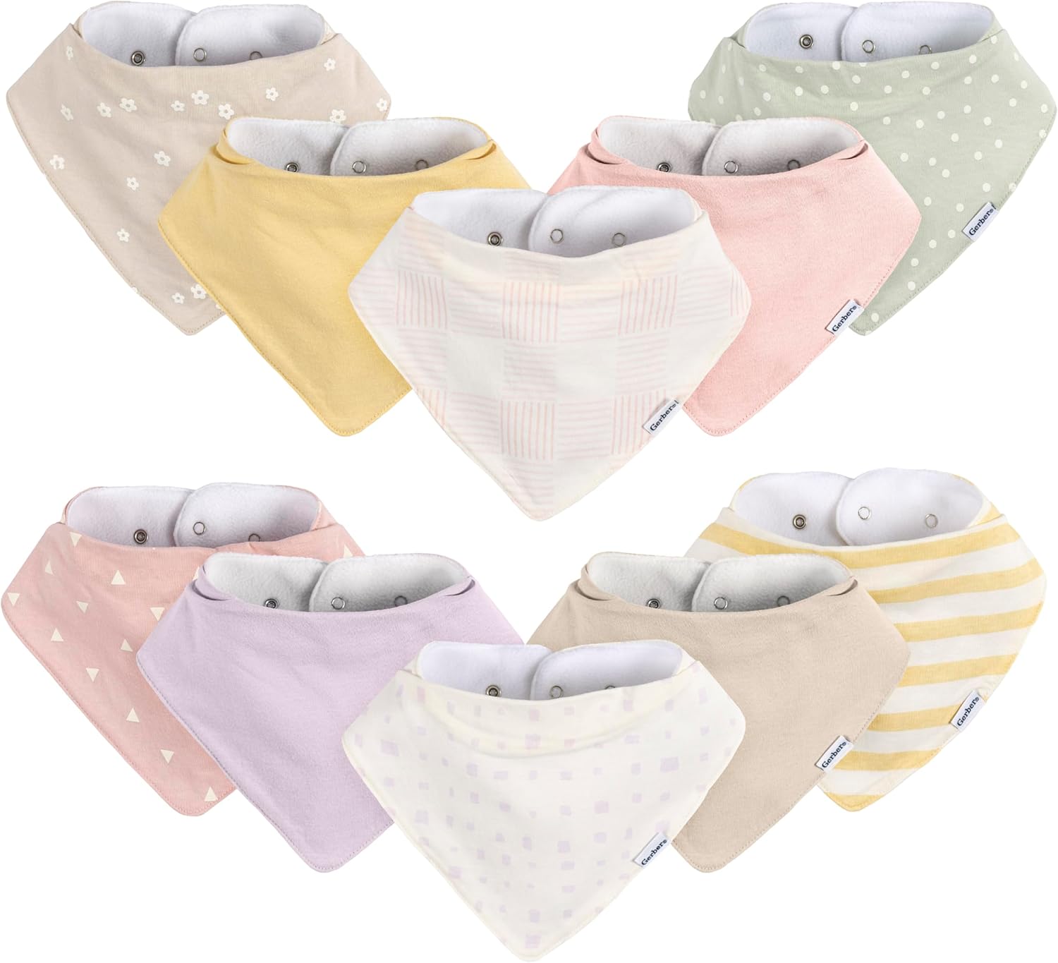 Gerber Unisex Baby Bandana Bibs