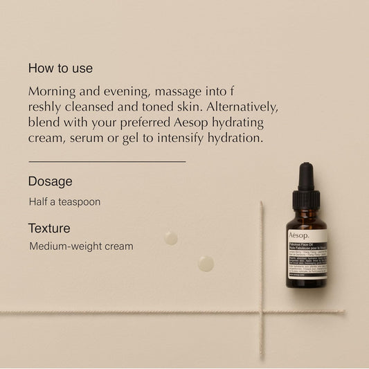 Aesop Fabulous Face Oil | Hydrating Formula To Soften, Purify, And Balance Skin | Boosted With Botanicals | 0.8 Oz / 25Ml