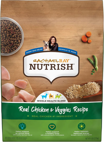 Premium Natural Dry Dog Food With Added Vitamins, Minerals & Taurine, Real Chicken & Veggies Recipe, 6 Pounds (Packaging May Vary)
