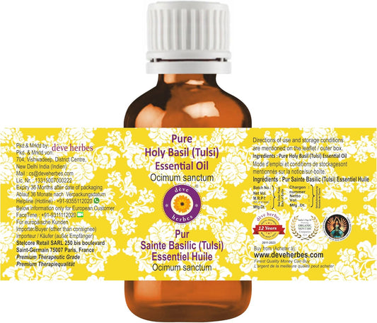 Deve Herbes Pure Sunflower Oil (Helianthus Annuus) | Cold Pressed | Natural | Undiluted | For Diluting Essential Oils | For Skin & Massage | Men & Women | 100Ml