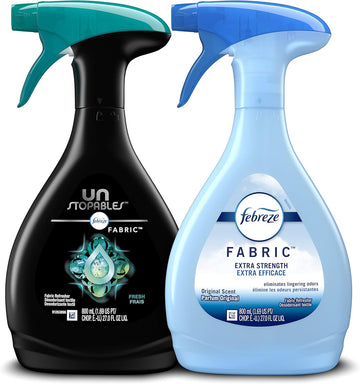 Febreze Fabric Refresher, Odor Eliminator Extra Strength + Unstopables, Fresh Scent, 2 Count : Health & Household