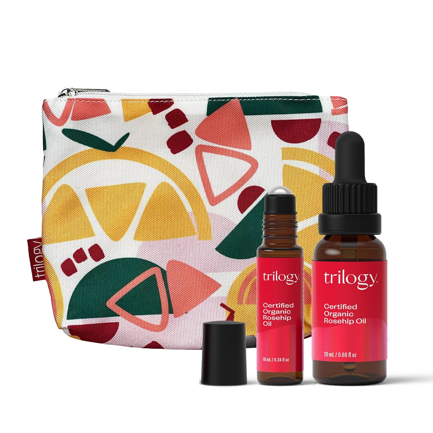Trilogy Certified Organic Rosehip Oil Set, Nourishment & Renewal, Includes Gift Bag