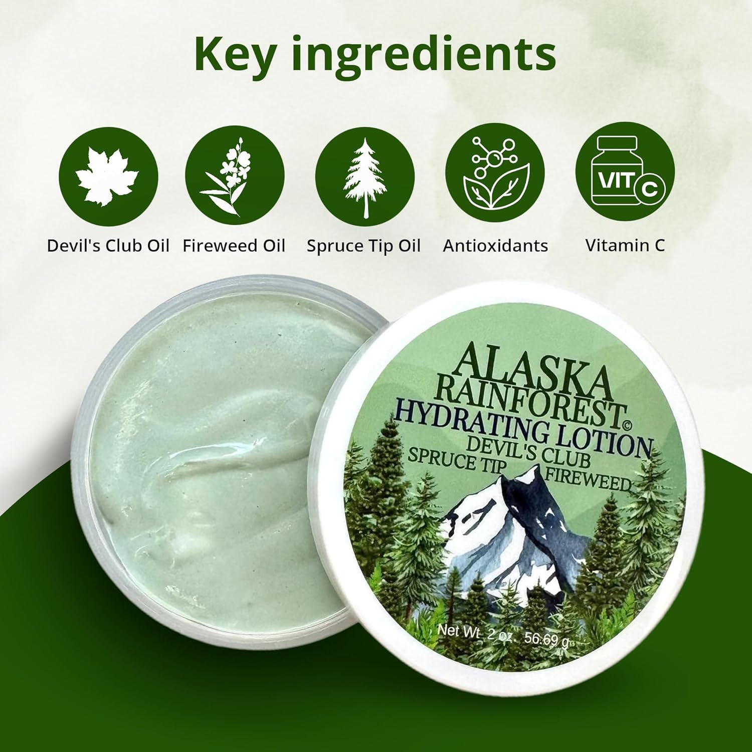 Snowy Summit Alaska Rainforest Lotion - Luxurious Full Body Lotion - Natural Moisturizing Body Lotion With Alaskan Devil'S Club & Fireweed Oils - Comprehensive Skincare Solution For All Skin Types : Beauty & Personal Care