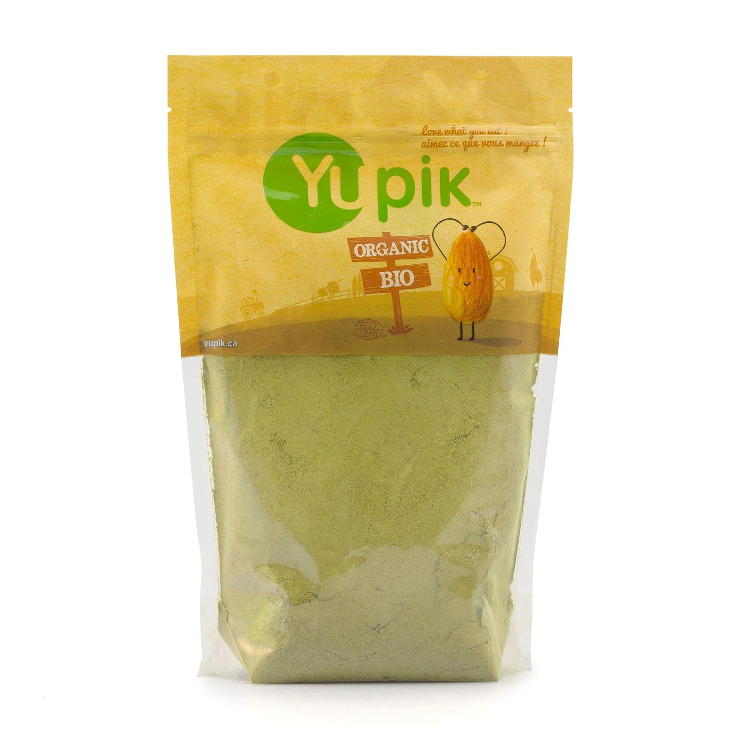 Yupik Organic Plant Based Raw Seeds Protein Powder, Pumpkin, 65% Eu, 2.2 lb, Non-GMO, Vegan, Gluten-Free, Pack of 1