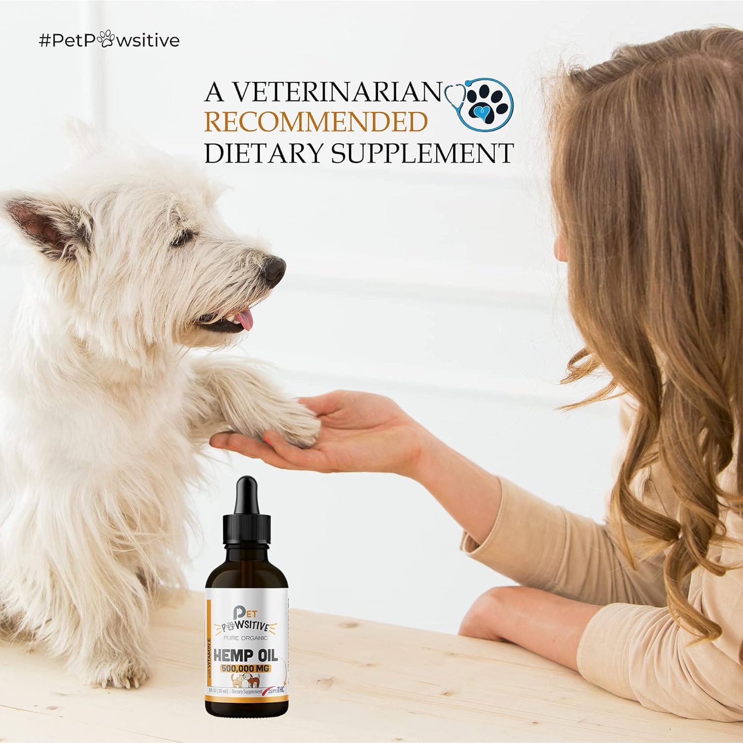 Pet Pawsitive Hemp Oil for Dogs and Cats - 2 Pack - Organic Hemp Drops with Omega 3 6 9 - Hip and Joint Support : Pet Supplies