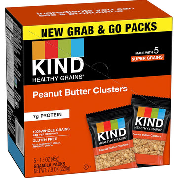 Kind Grab And Go Granola, Peanut Butter, 20 Count