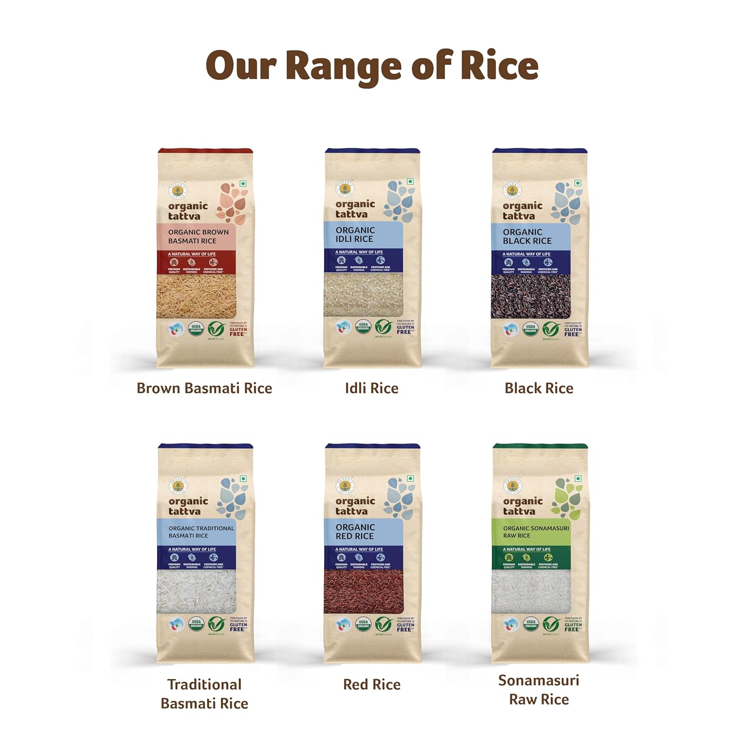 Organic Tattva Beaten Rice/ Flattened Rice Flakes, 500G Usda Certified : Grocery & Gourmet Food