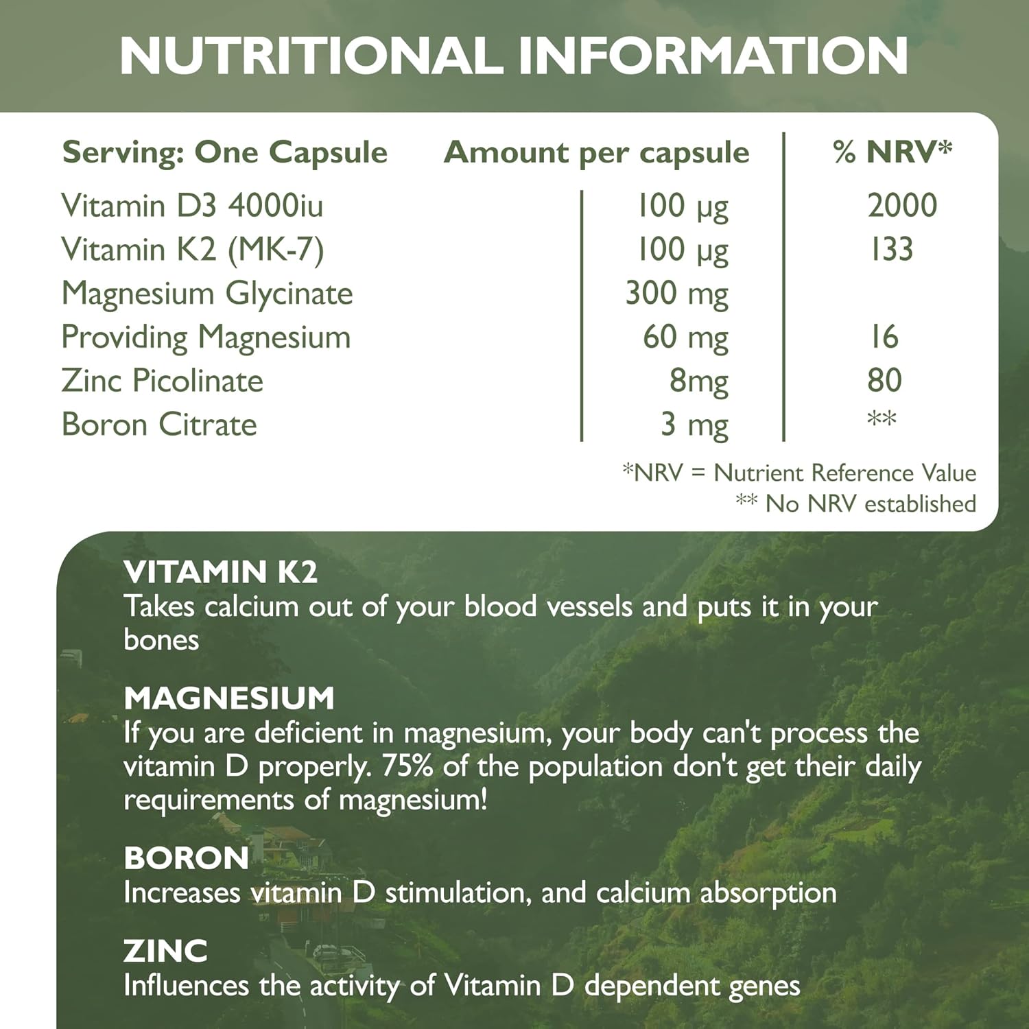 Barefoot Nutrition - Vitamin D3 Complete 4000 IU, with Vitamin K2 MK-7, Magnesium, Boron & Zinc Supplement, High Strength Formula for Bone and Normal Health Function, 60 Capsules : Amazon.co.uk: Health & Personal Care