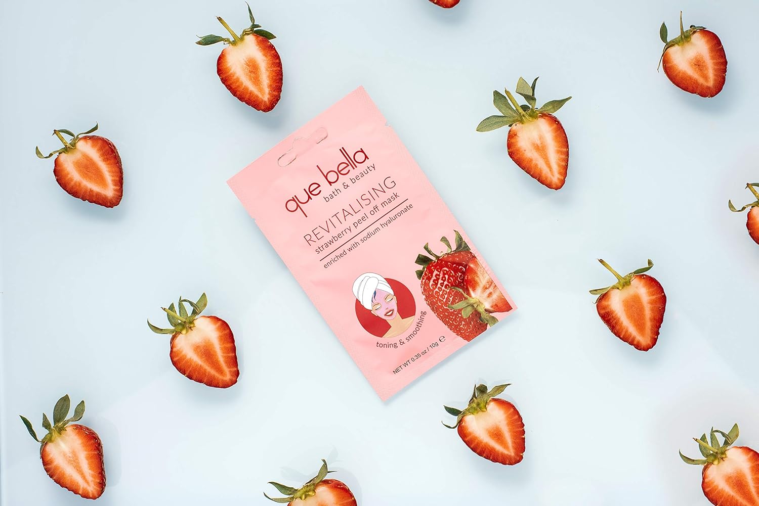 Que Bella Revitalizing Strawberry Peel Off Face Mask - 0.33Oz : Beauty & Personal Care